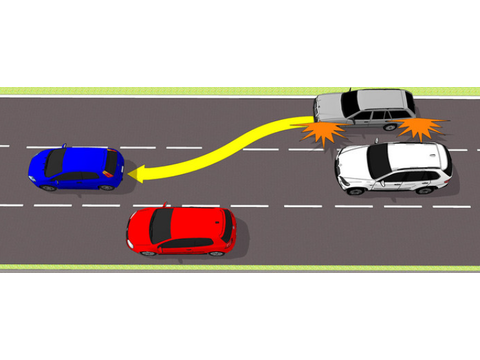 Check your mirrors, signal, and check your blind spot — Alberta other road sign for Class 7 test