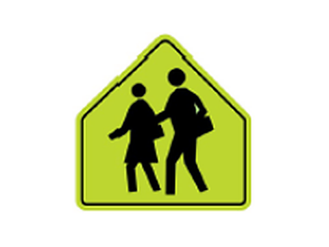 School zone — Alberta road-signs road sign for Class 7 test