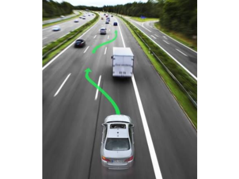 Leave extra room before returning to their lane — Alberta passing road sign for Class 7 test