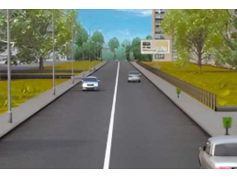 Changing lanes is not permitted — Alberta road-markings road sign for Class 7 test