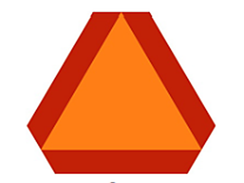 Slow-Moving Vehicle — Alberta regulatory road sign for Class 7 test