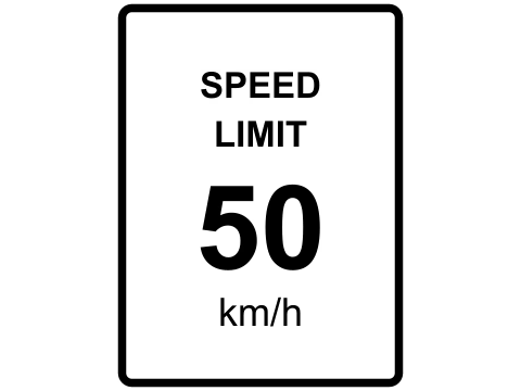 Regulatory signs indicating laws or rules that must be obeyed — Alberta road-signs road sign for Class 7 test