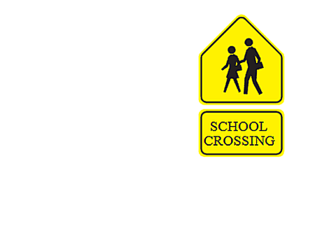 School Zone — Alberta warning road sign for Class 7 test